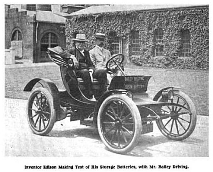 Thomas Edison Automobile Battery. Bailey Electric.