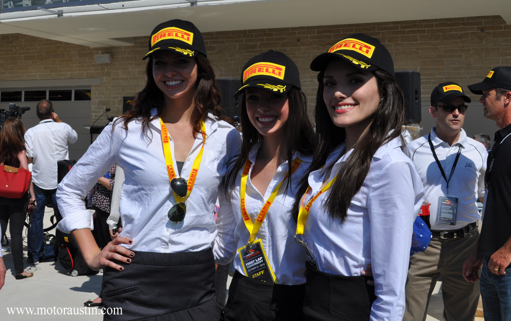 Austin COTA First Lap Ceremony 2012 Pirelli Girls