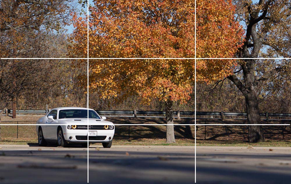 car photography composition rule of thirds