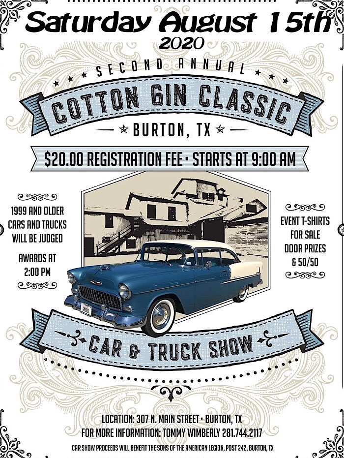 Cotton Gin Classic Car Show
