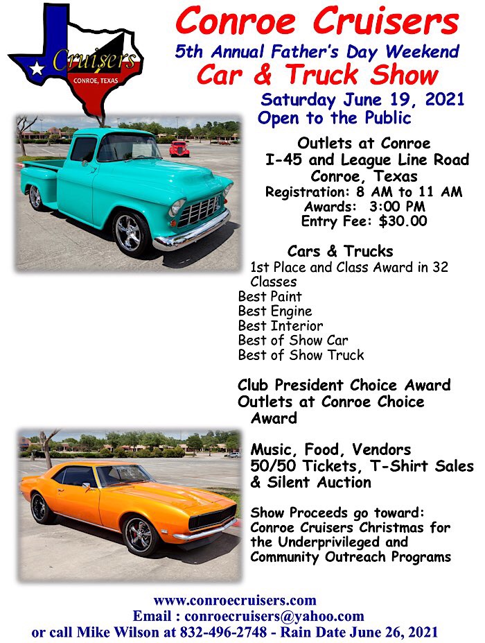 Conroe Cruisers Father S Day Car Show